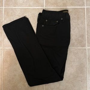 American Eagle Slim Straight Core Flex Black Jeans